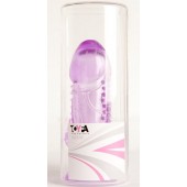 Фиолетовая гелевая насадка с шипами - 13 см. - Toyfa Basic - в Уссурийске купить с доставкой