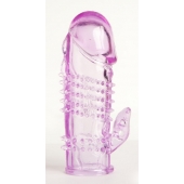 Фиолетовая насадка с коготком и шипами - 13 см. - Toyfa Basic - в Уссурийске купить с доставкой