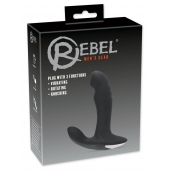 Черный вибромассажер простаты с функцией римминга Plug with Perineum Stimulator - 16,6 см. - Orion - в Уссурийске купить с доставкой