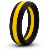 Черно-желтое силиконовое эрекционное кольцо Silicone Go Pro Cock Ring - Blush Novelties - в Уссурийске купить с доставкой