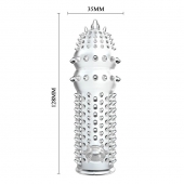 Закрытая прозрачная насадка Crystal sleeve - 14,2 см. - Erowoman-Eroman - в Уссурийске купить с доставкой