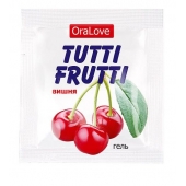 Пробник гель-смазки Tutti-frutti с вишнёвым вкусом - 4 гр. - Биоритм - купить с доставкой в Уссурийске