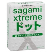 Презервативы Sagami Xtreme SUPER DOTS с точками - 3 шт. - Sagami - купить с доставкой в Уссурийске