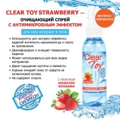 Очищающий спрей для игрушек CLEAR TOY Strawberry - 100 мл. - Биоритм - купить с доставкой в Уссурийске