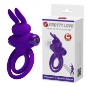 Фиолетовое эрекционное кольцо с вибростимуляцией клитора Vibrant Penis Ring III - Baile - в Уссурийске купить с доставкой