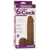 Насадка-мулат для трусиков Vac-U-Lock 6  ULTRASKYN Cock - 17,3 см. - Doc Johnson - купить с доставкой в Уссурийске