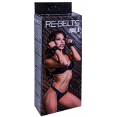 Черные кожаные наручники Naila - Rebelts - купить с доставкой в Уссурийске