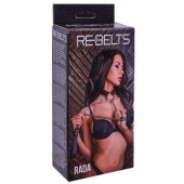 Черный поводок и чокер с кольцом Rada - Rebelts - купить с доставкой в Уссурийске