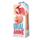 Телесный мастурбатор-ротик с язычком Oral Anne - Blush Novelties - в Уссурийске купить с доставкой