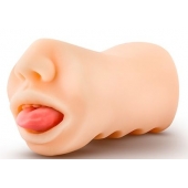 Телесный мастурбатор-ротик с язычком Oral Anne - Blush Novelties - в Уссурийске купить с доставкой