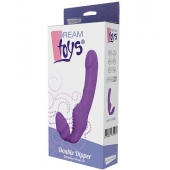 Фиолетовый безремневой вибрострапон DOUBLE DIPPER - Dream Toys - купить с доставкой в Уссурийске