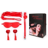 Пикантный набор БДСМ из 4 предметов в красном цвете - Notabu - купить с доставкой в Уссурийске