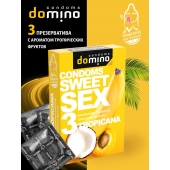 Презервативы для орального секса DOMINO Sweet Sex с ароматом тропических фруктов - 3 шт. - Domino - купить с доставкой в Уссурийске