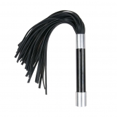 Черная плеть Easytoys Flogger With Metal Grip - 38 см. - Easy toys - купить с доставкой в Уссурийске