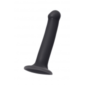 Черный фаллос на присоске Silicone Bendable Dildo M - 18 см. - Strap-on-me купить в Уссурийске с доставкой в Orgasmix.ru Черный фаллос на присоске Silicone Bendable Dildo M - 18 см. - Strap-on-me - купить с доставкой в Уссурийске