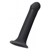 Черный фаллос на присоске Silicone Bendable Dildo L - 19 см. - Strap-on-me - купить с доставкой в Уссурийске