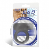 Черное двойное силиконовое кольцо С B GEAR - BlueLine - в Уссурийске купить с доставкой