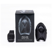 Темно-серый инновационный мужской осциллятор PULSE SOLO LUX с пультом ДУ - Hot Octopuss - в Уссурийске купить с доставкой