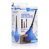 Анальный душ с 3 насадками Premium One-way Valve Anal Douche Set - XR Brands - купить с доставкой в Уссурийске