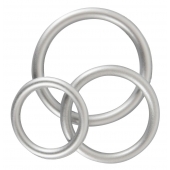 Набор из 3 эрекционных колец под металл Metallic Silicone Cock Ring Set - Orion - в Уссурийске купить с доставкой