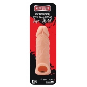 Телесная насадка EXTENDER WITH BALL STRAP 5.5 - 14 см. - Dream Toys - в Уссурийске купить с доставкой