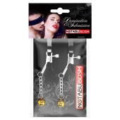 Оригинальные зажимы на соски с желтыми шариками - Notabu - купить с доставкой в Уссурийске