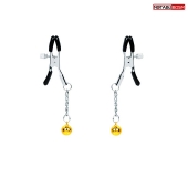 Оригинальные зажимы на соски с желтыми шариками - Notabu - купить с доставкой в Уссурийске