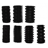 Набор из 7 черных насадок PENIS SLEEVES SET - Dream Toys - в Уссурийске купить с доставкой