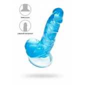 Голубой реалистичный фаллоимитатор Indy - 15,8 см. - A-toys купить с доставкой в интернет-магазине Orgasmix в Уссурийске Голубой реалистичный фаллоимитатор Indy - 15,8 см. - A-toys