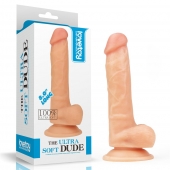 Телесный фаллоимитатор 8  The Ultra Soft Dude - 20 см. - Lovetoy