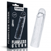 Прозрачная насадка-удлинитель Flawless Clear Penis Sleeve Add 1 - 15,5 см. - Lovetoy - в Уссурийске купить с доставкой