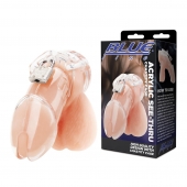 Прозрачная клетка целомудрия Acrylic See-thru Chastity Cage - BlueLine - купить с доставкой в Уссурийске