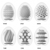 Набор из 6 мастурбаторов Tenga EGG IV с различным рельефом - Tenga - в Уссурийске купить с доставкой