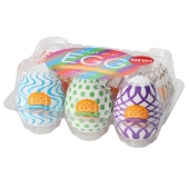 Набор из 6 мастурбаторов Tenga EGG IV с различным рельефом - Tenga - в Уссурийске купить с доставкой