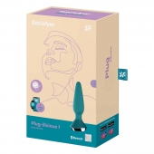 Бирюзовая анальная пробка с вибрацией Satisfyer Plug-ilicious 1 - 13,5 см. - Satisfyer