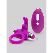 Лиловое виброкольцо с пультом ДУ Remote Control Cock Ring - Happy Rabbit - в Уссурийске купить с доставкой