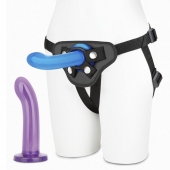 Страпон унисекс Beginners Strap-On с 2 насадками - 15 и 13 см. - Lux Fetish - купить с доставкой в Уссурийске