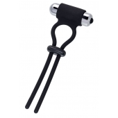 Черное эрекционное лассо на пенис Jat - A-toys - в Уссурийске купить с доставкой