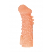 Телесная закрытая насадка с шершавой головкой Cock Sleeve Size L - 17,6 см. - KOKOS - в Уссурийске купить с доставкой