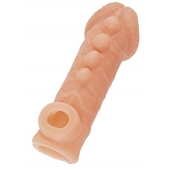 Телесная закрытая насадка с шишечками Cock Sleeve Size S - 13,8 см. - KOKOS - в Уссурийске купить с доставкой