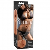 Мастурбатор-вагина цвета карамели Julieta с вибрацией - Blush Novelties - в Уссурийске купить с доставкой