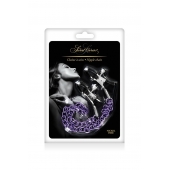 Зажимы для сосков с фиолетовой цепочкой Sweet Caress Nipple Chain - Sweet Caress - купить с доставкой в Уссурийске