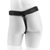 Страпон с телесной насадкой 7  Uncut with Strap on Harness - 18 см. - Pipedream - купить с доставкой в Уссурийске