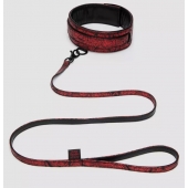 Стильный ошейник с поводком Reversible Faux Leather Collar and Lead - Fifty Shades of Grey - купить с доставкой в Уссурийске
