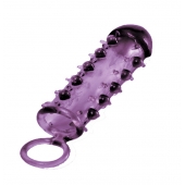 Закрытая фиолетовая насадка с пупырышками SAMURAI PENIS SLEEVE PURPLE - 14,5 см. - NMC - в Уссурийске купить с доставкой