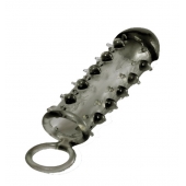 Дымчатая стимулирующая насадка с закрытой головкой SAMURAI PENIS SLEEVE BLACK - 14,5 см. - NMC - в Уссурийске купить с доставкой
