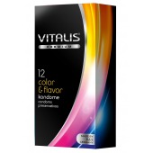 Цветные ароматизированные презервативы VITALIS PREMIUM color   flavor - 12 шт. - Vitalis - купить с доставкой в Уссурийске