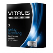 Презервативы VITALIS PREMIUM delay   cooling с охлаждающим эффектом - 3 шт. - Vitalis - купить с доставкой в Уссурийске