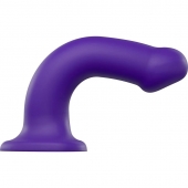 Фиолетовый фаллоимитатор-насадка Strap-On-Me Dildo Dual Density size L - 19 см. - Strap-on-me - купить с доставкой в Уссурийске