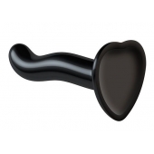 Черный фаллоимитатор-насадка Strap-On-Me P G spot Dildo size S - 16,4 см. - Strap-on-me - купить с доставкой в Уссурийске